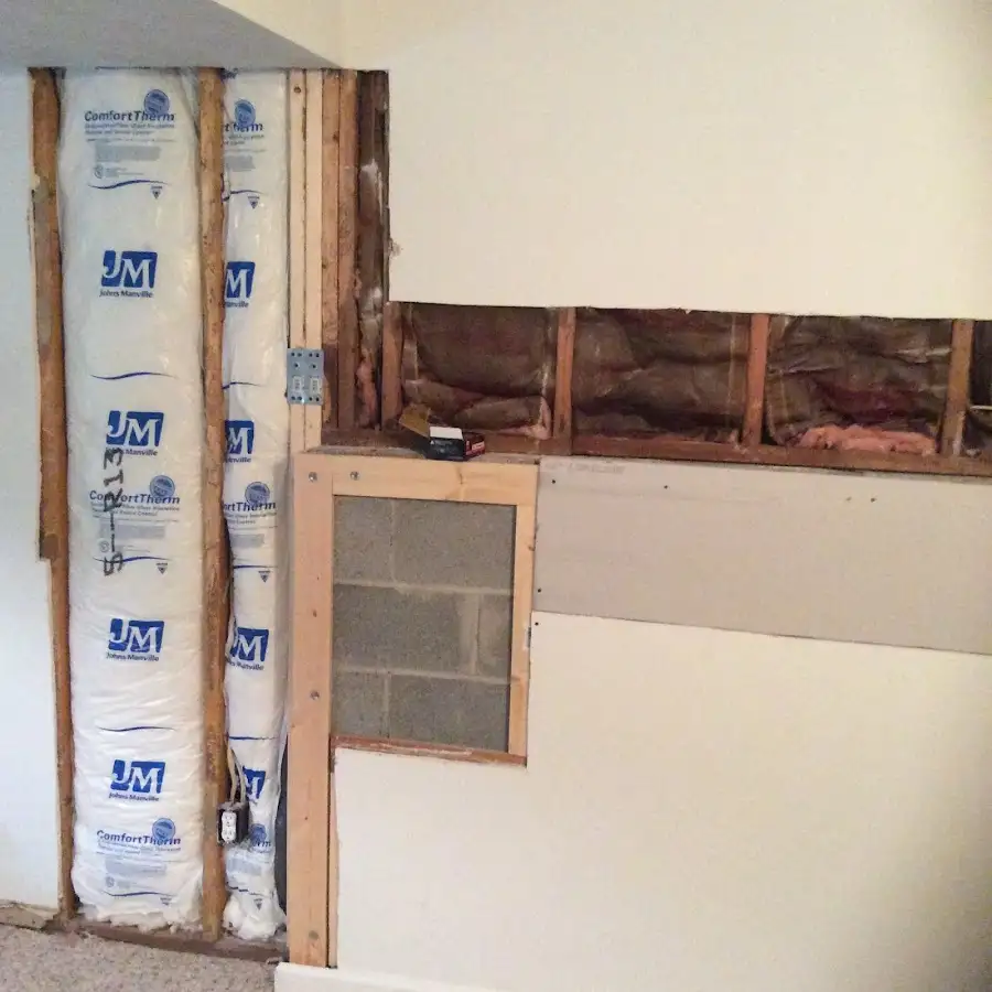 Wall insulation replacement during Structural Drying in St. Ann